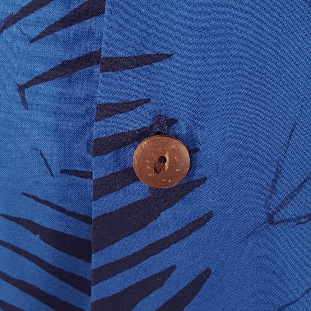 Caribelle Batik Men's Atomic Starburst Blue/white Large Cotton Lightweight Short - Picture 5 of 7